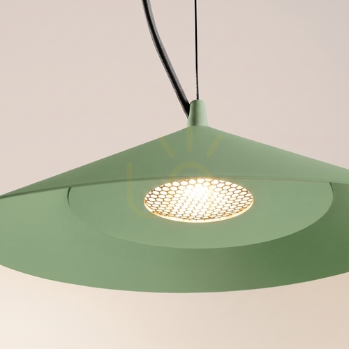 Kontrola Závěsné LED svítidlo FINT šalvějově zelené 3000 K