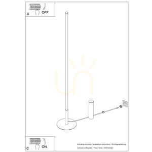 Stojací lampa TRANG okrově červená 3000K small 8