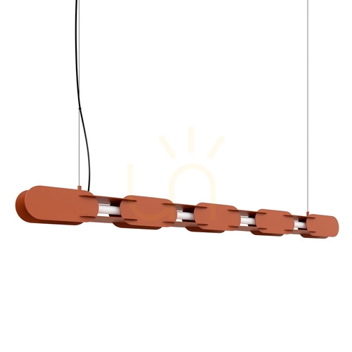 Kontrola CHAIN 158 okrově červená LED závěsná lampa 3000K