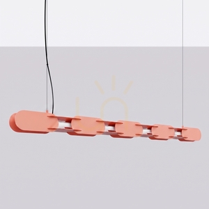 CHAIN 158 broskvová LED závěsná lampa 4000K small 1