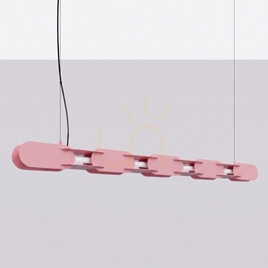 CHAIN 158 růžová závěsná lampa LED 4000K small 1