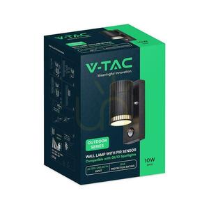 V-TAC GU10 venkovní nástěnné svítidlo GU10 senzor hliník dolů IP44 černá VT-10174PIR 3 roky záruka small 3