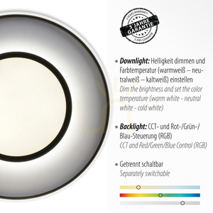 Plafond ARENDA 11627-18 Black 1xLED small 3