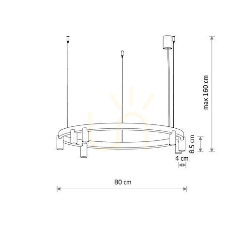 Kontrola FOURTY ROUND LED závěsné svítidlo 12418 Nowodvorski