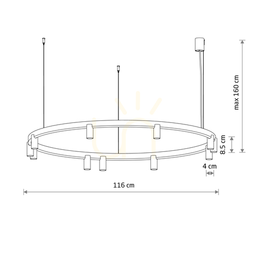 Kontrola FOURTY ROUND LED závěsné svítidlo 12288 Nowodvorski