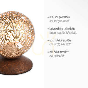 Stolní lampa GRETA 4031-48 Rusty 1xG9 3 Stolní lampa GRETA 4031-48 Rusty 1xG9 small 3