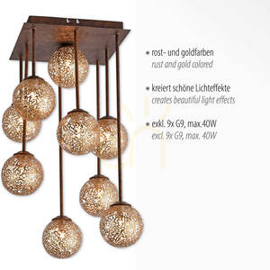 Plafón GRETA 6238-48 Rust 9xG9 3 Plafón GRETA 6238-48 Rust 9xG9 small 3