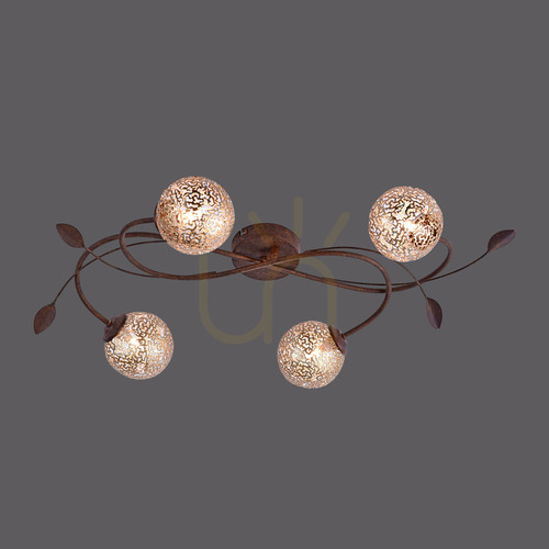 Kontrola GRETA Plafond 6395-48 Rust 4xG9
