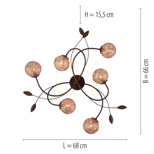 Plafón GRETA 6398-48 Rust 6xG9 small 7