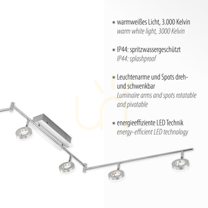 Stropní LED svítidlo Zuma Line SILEDA 6787-96 stříbrné, 6bodové, 188,5 cm 3 Stropní LED svítidlo Zuma Line SILEDA 6787-96 stříbrné, 6bodové, 188,5 cm small 3