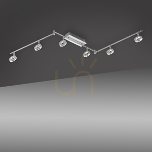 Stropní LED svítidlo Zuma Line SILEDA 6787-96 stříbrné, 6bodové, 188,5 cm 4 Stropní LED svítidlo Zuma Line SILEDA 6787-96 stříbrné, 6bodové, 188,5 cm small 4