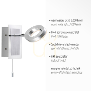 Nástěnné svítidlo SILEDA 9785-96 Silver 1xLED small 3