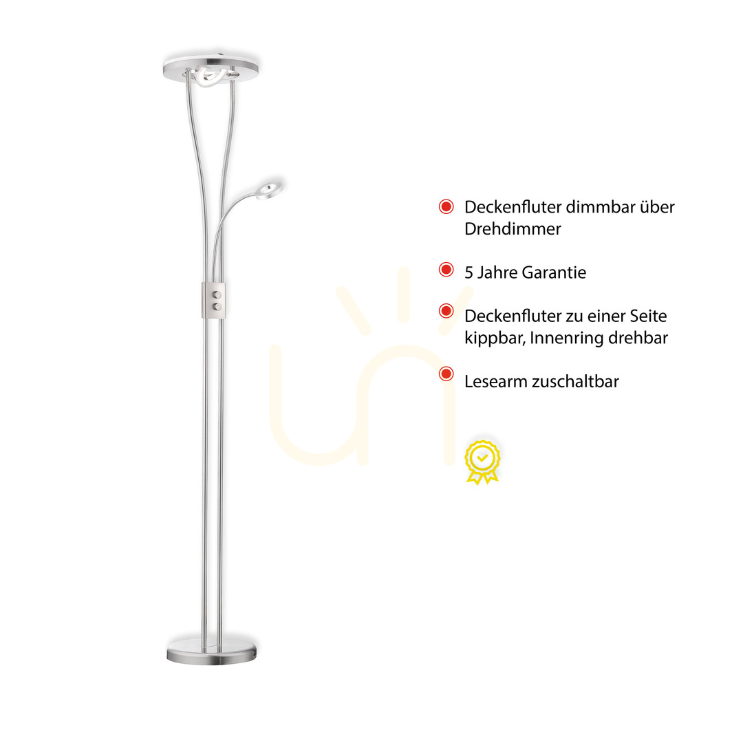 Zobrazit Stojací lampa HELIA 11778-55 Stříbrná 3xLED Stojací lampa HELIA 11778-55 Stříbrná 3xLED