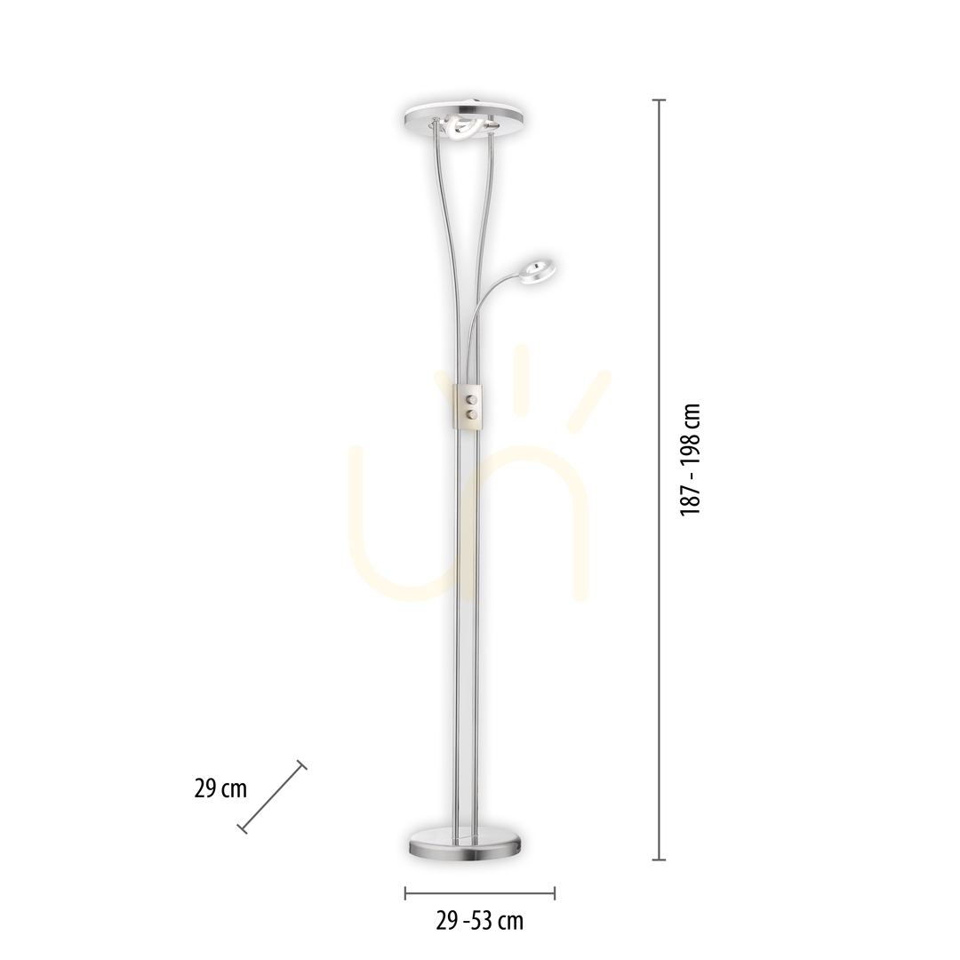 Náhled Stojací lampa HELIA 11778-55 Stříbrná 3xLED Stojací lampa HELIA 11778-55 Stříbrná 3xLED