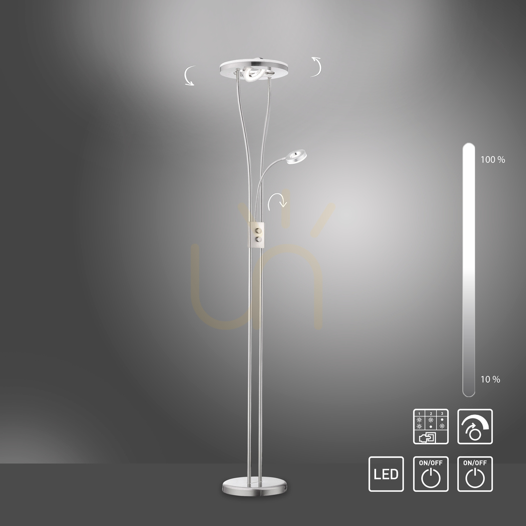 Zobrazit Stojací lampa HELIA 11778-55 Stříbrná 3xLED Stojací lampa HELIA 11778-55 Stříbrná 3xLED