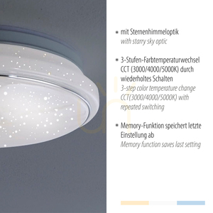 JUPITER Plafond 14362-16 Bílá 1xLED small 3