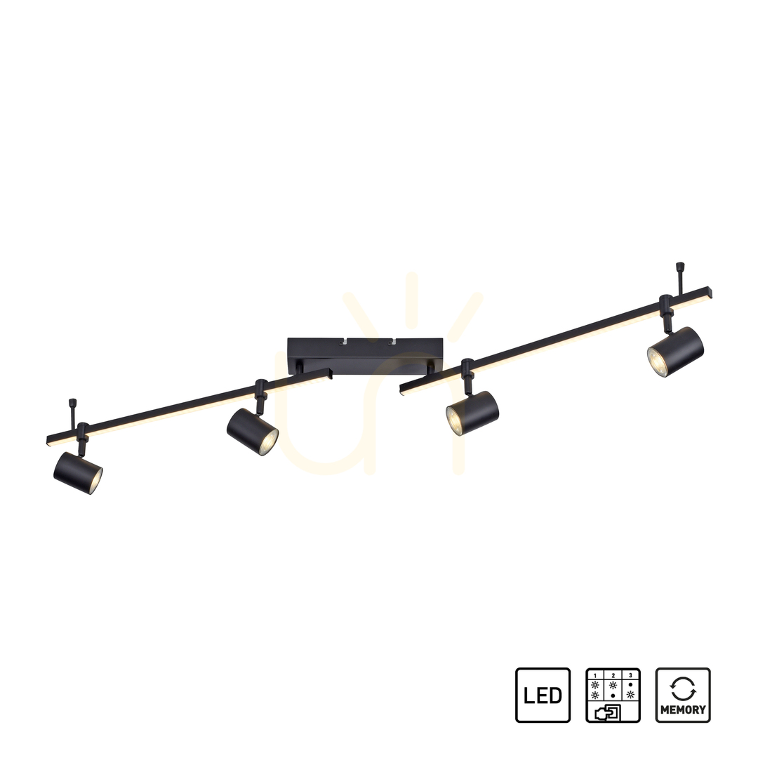 Pohled BARIK plafond 6525-18 Black 5xGU10 BARIK plafond 6525-18 Black 5xGU10