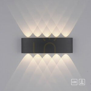 Nástěnné svítidlo CARLO 9489-13 Antracit 10xLED small 10