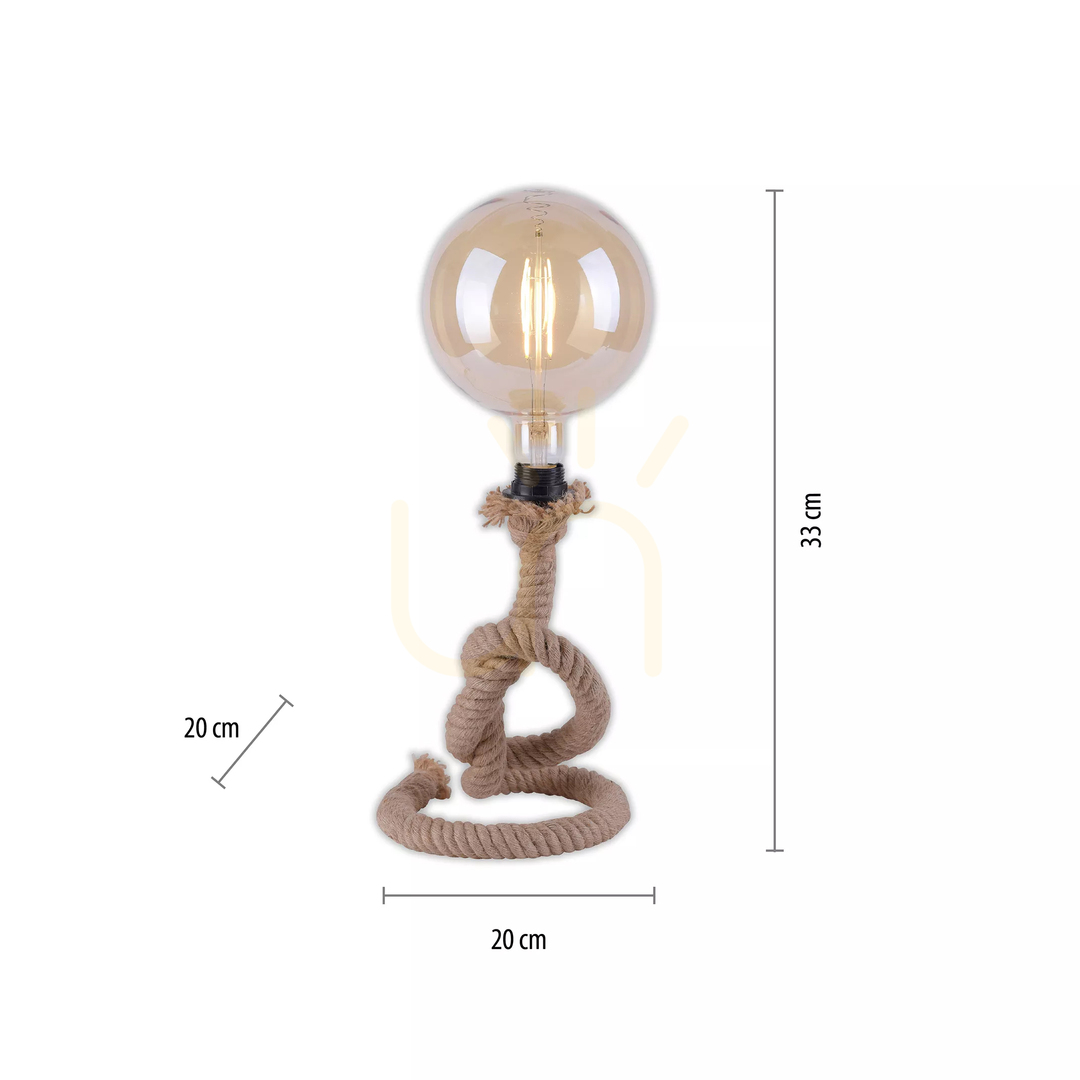 Náhled Stolní lampa ROPE 15480-18 černá 1xE27 Stolní lampa ROPE 15480-18 černá 1xE27