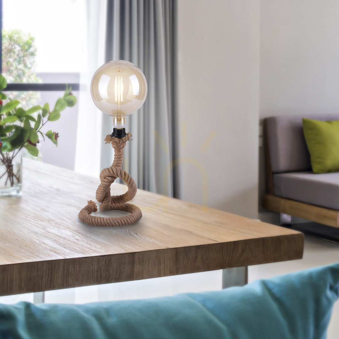 Náhled Stolní lampa ROPE 15480-18 černá 1xE27 Stolní lampa ROPE 15480-18 černá 1xE27