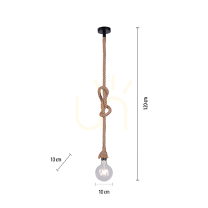 Závěsné svítidlo ROPE 15481-18 Hnědé 1xE27 small 7
