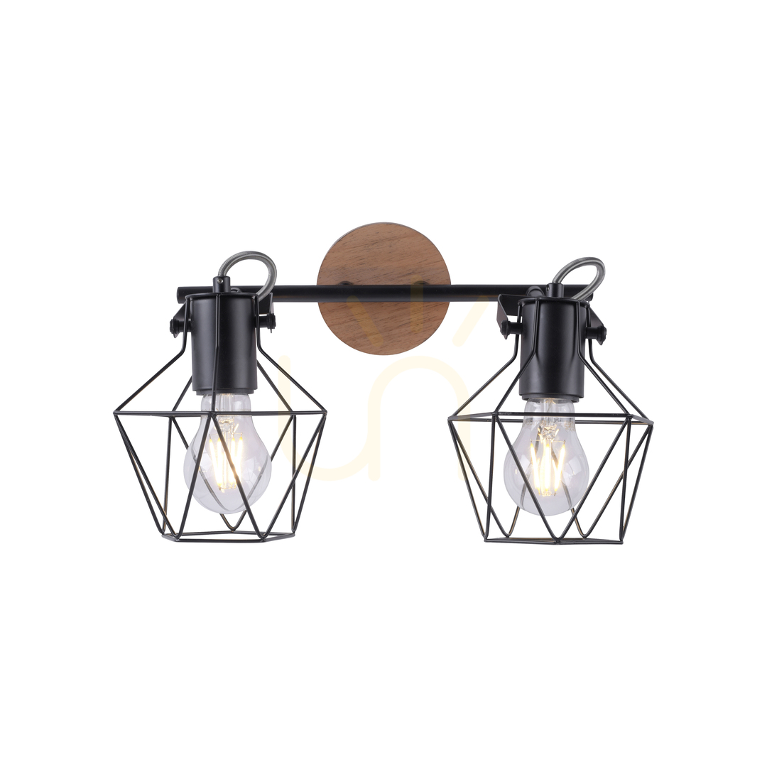 Kontrola Plafond JARO 15672-78 černý 2xE27 Plafond JARO 15672-78 černý 2xE27