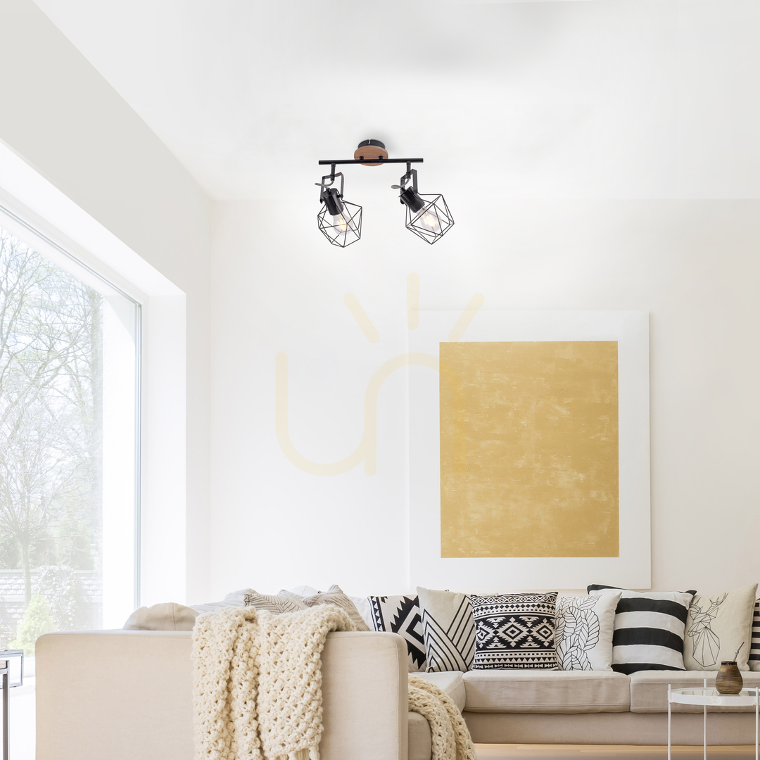 Náhled Plafond JARO 15672-78 černý 2xE27 Plafond JARO 15672-78 černý 2xE27