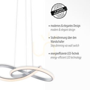 Závěsné svítidlo MARIA 15402-95 Stříbrná 1xLED small 3