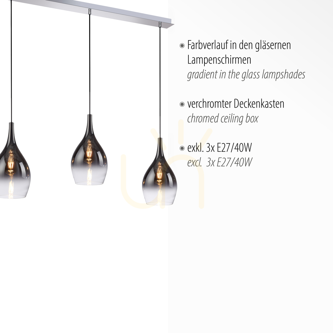 Zobrazit Závěsné svítidlo PILUA 2063-17 Chrome 3xE27 Závěsné svítidlo PILUA 2063-17 Chrome 3xE27