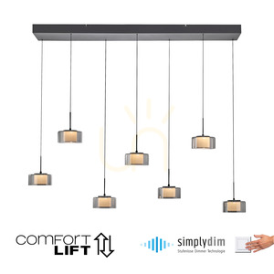 Závěsné svítidlo RIKA 2115-18 Black 7xLED small 1