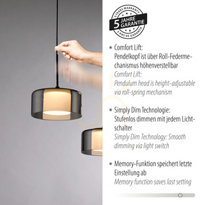 Závěsné svítidlo RIKA 2115-18 Black 7xLED small 4