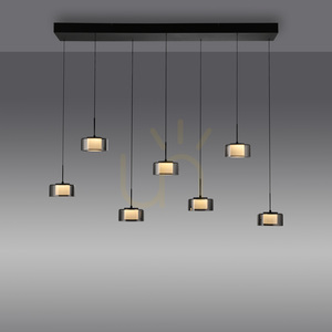 Závěsné svítidlo RIKA 2115-18 Black 7xLED small 5