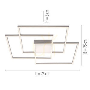 ASMIN Plafond 14713-55 Silver 4xLED small 7