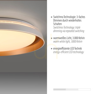 LED stropní svítidlo JUST LIGHT. SATI 14368-60, matná mosaz, 43 cm, Switchmo small 3