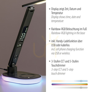 Stolní lampa TINA 11018-18 Black 2xLED small 3