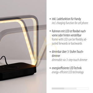Stolní lampa OMARI 11019-18 černá 1xLED small 3