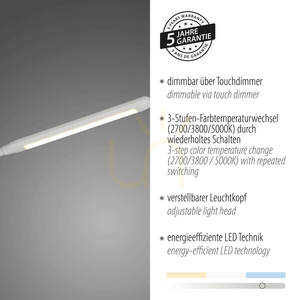 Stojací lampa ELLY 11031-16 White 1xLED small 4