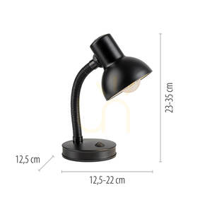 Černá stolní lampa Zuma Line FLEXI 11080-18 E27 small 8