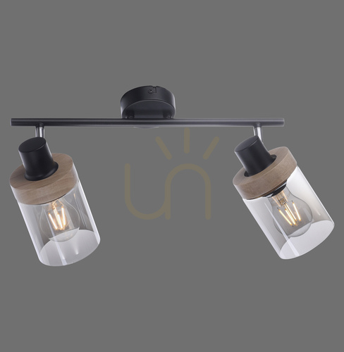 Kontrola Nástěnné svítidlo PASQUAL 11312-18 Black 2xE27