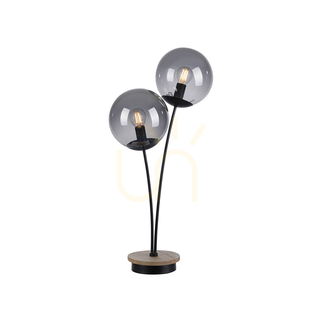 Pohled Stolní lampa GREEN WIDOW 11390-79 černá 2xE14. Stolní lampa GREEN WIDOW 11390-79 černá 2xE14.