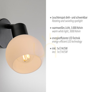 Nástěnné svítidlo LOKI 12150-18 Black 1xE14 3 Nástěnné svítidlo LOKI 12150-18 Black 1xE14 small 3