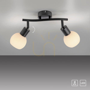 Plafond LOKI 12151-18 Black 2xE14 small 12