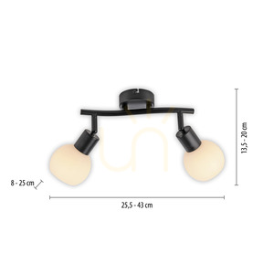 Plafond LOKI 12151-18 Black 2xE14 small 8