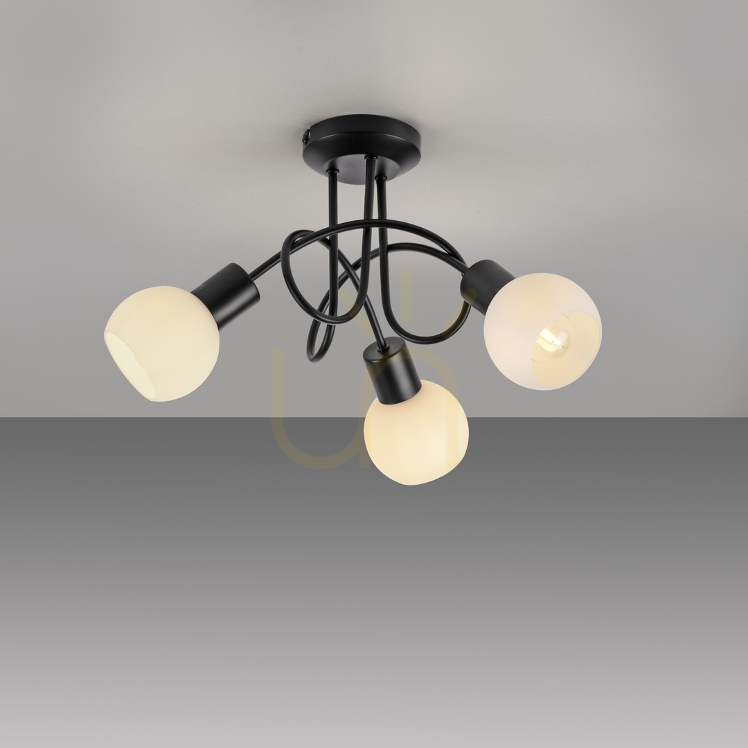 Kontrola Plafond LOKI 12153-18 černý 3xE14 Plafond LOKI 12153-18 černý 3xE14