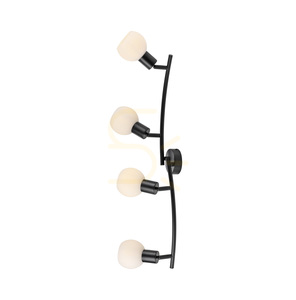 Stropní svítidlo LOKI vlnitá lišta 4xE14 LED v balení 3000K černé bílá stínidla 12154-18 Just Light small 7