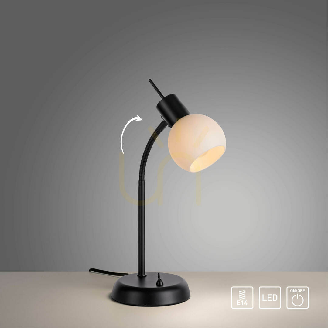 Pohled Stolní lampa LOKI 12156-18 černá 1xE14 Stolní lampa LOKI 12156-18 černá 1xE14