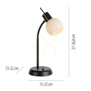 Stolní lampa LOKI 12156-18 černá 1xE14 8 Stolní lampa LOKI 12156-18 černá 1xE14 small 8