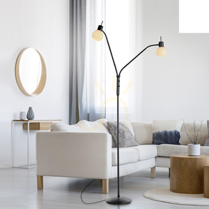 Stojací lampa LOKI 12158-18 černá 2xE14 small 2