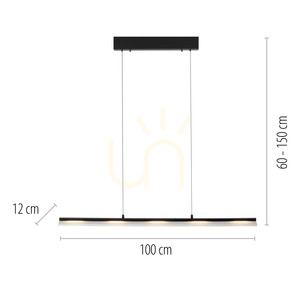 Závěsné svítidlo NELE 12288-18 černé LED 24 W small 8