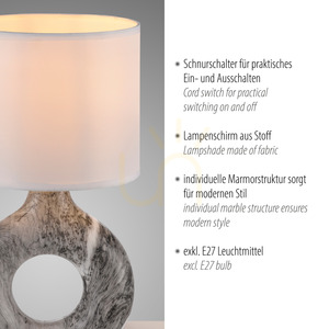 Stolní lampa CARARA 14193-15 Grey 1xE27 3 Stolní lampa CARARA 14193-15 Grey 1xE27 small 3